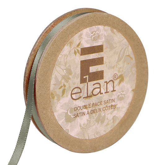 ELAN Double Face Satin Ribbon 6mm x 5m - Grey
