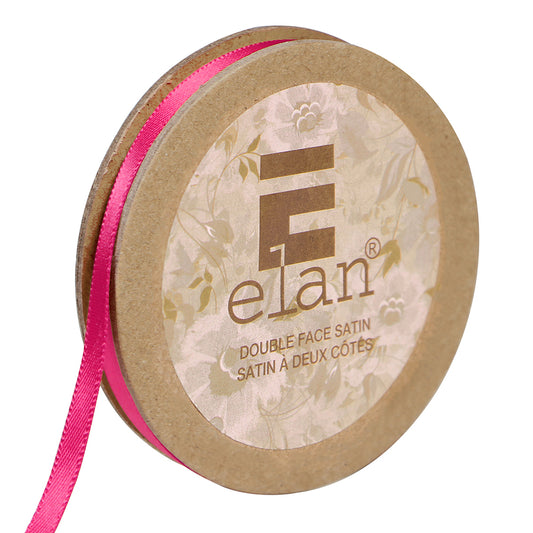 ELAN Double Face Satin Ribbon 6mm x 5m - Fuchsia Rose