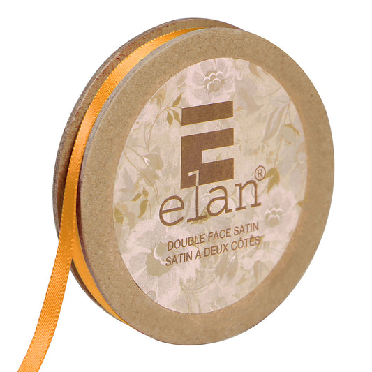 ELAN Double Face Satin Ribbon – 6 mm × 5 m – Light Orange
