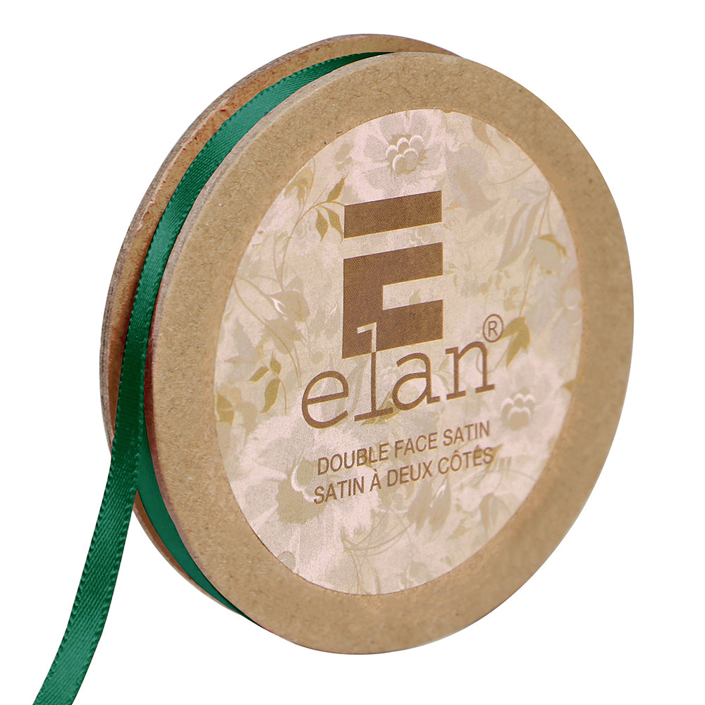 ELAN Double Face Satin Ribbon 6mm x 5m - Xmas Green
