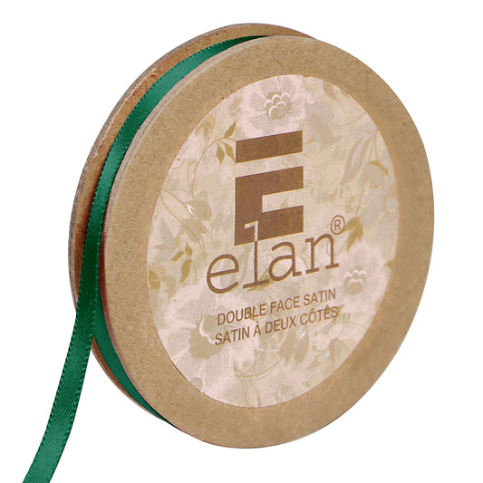 ELAN Double Face Satin Ribbon 6mm x 5m - Xmas Green