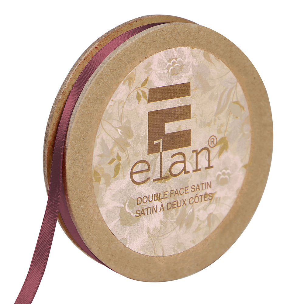 ELAN Double Face Satin Ribbon – 6 mm × 5 m – Wine