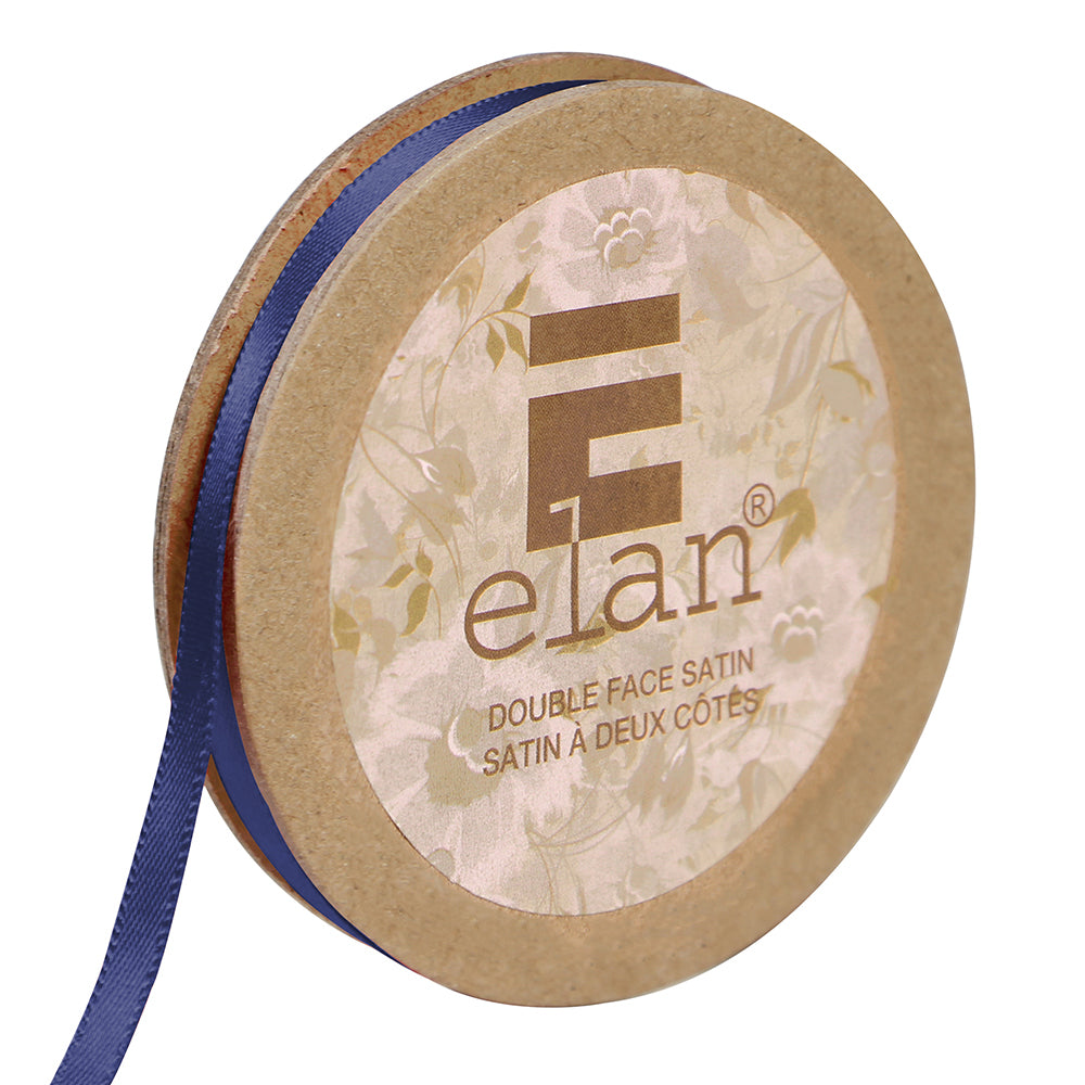 ELAN Double Face Satin Ribbon – 6 mm × 5 m – Navy