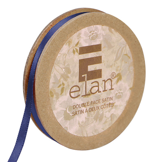 ELAN Double Face Satin Ribbon – 6 mm × 5 m – Navy