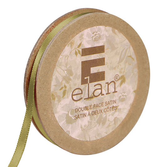 ELAN Double Face Satin Ribbon – 6 mm × 5 m – Light Moss