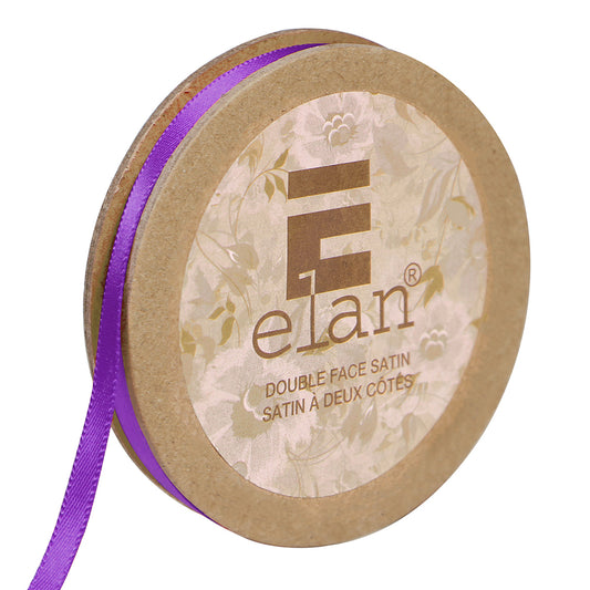 ELAN Double Face Satin Ribbon – 6 mm × 5 m – Purple