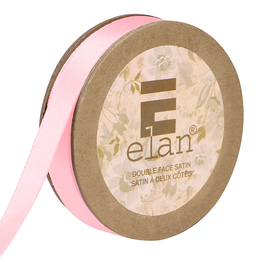 ELAN Double Face Satin Ribbon – 9 mm × 5 m – Baby Pink