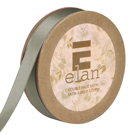 ELAN Double Face Satin Ribbon 9mm x 5m - Grey