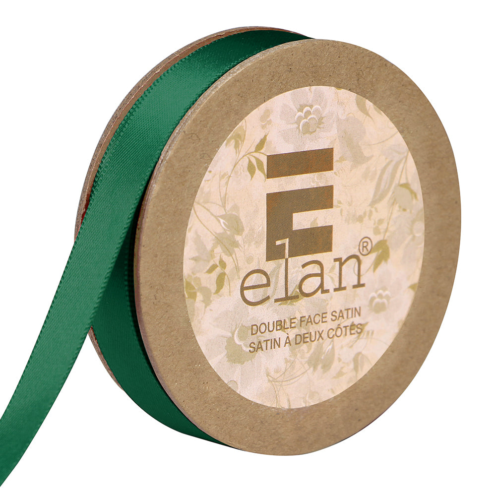 ELAN Double Face Satin Ribbon 9mm x 5m - Xmas Green