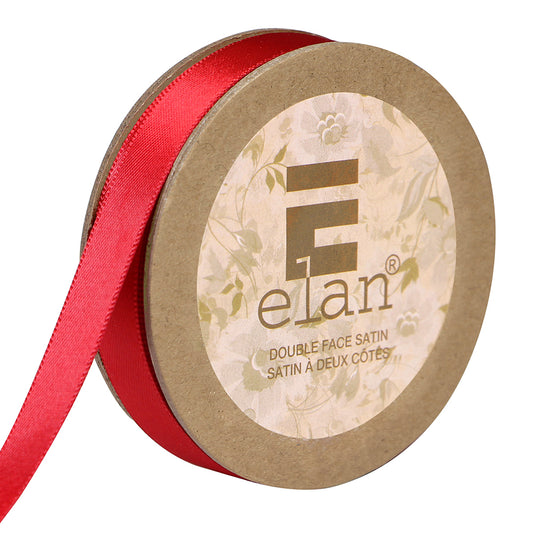 ELAN Double Face Satin Ribbon – 9 mm × 5 m – Red