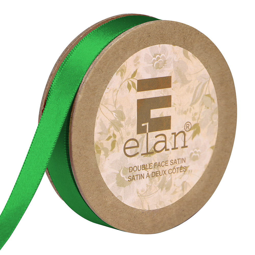 ELAN Double Face Satin Ribbon – 9 mm × 5 m – Emerald