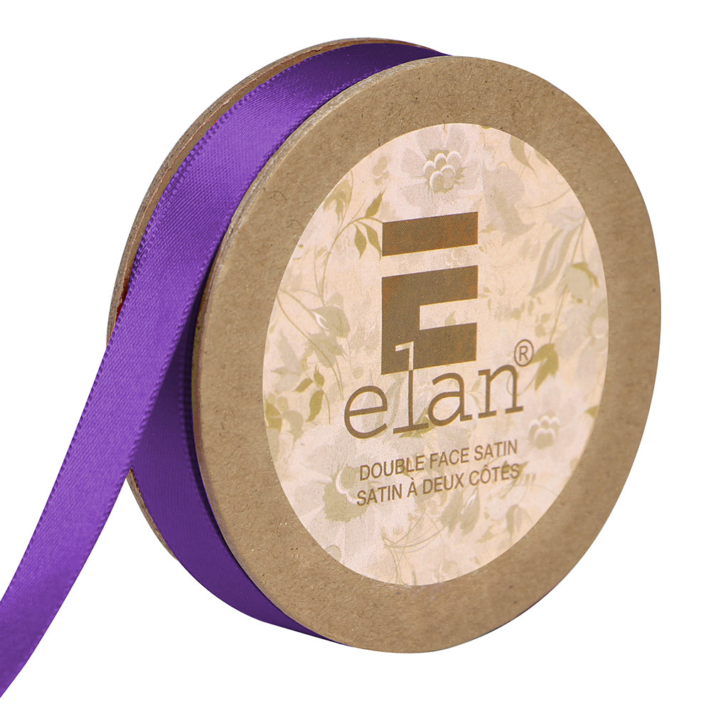 ELAN Double Face Satin Ribbon – 9 mm × 5 m – Purple