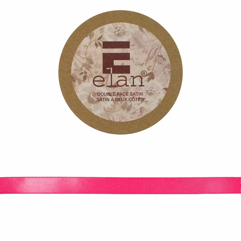 ELAN Double Face Satin Ribbon 12mm x 5m - Fuchsia Rose