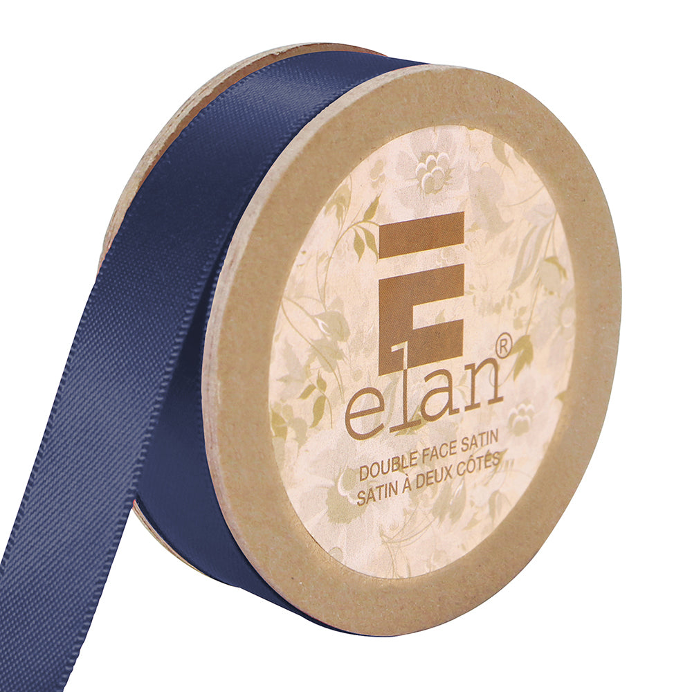 ELAN Double Face Satin Ribbon – 12 mm × 5 m – Navy