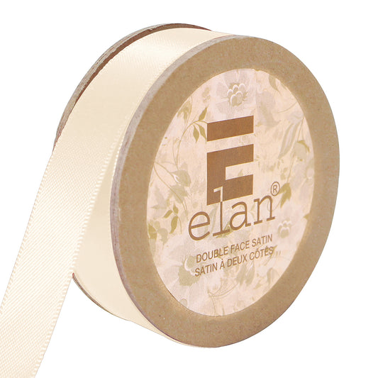 ELAN Double Face Satin Ribbon – 12 mm × 5 m – Ecru