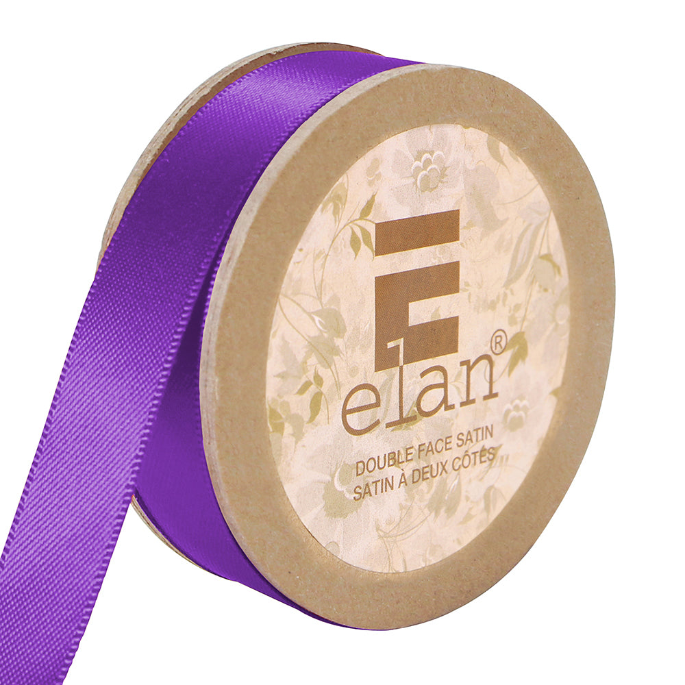 ELAN Double Face Satin Ribbon – 12 mm × 5 m – Purple