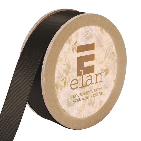 ELAN Double Face Satin Ribbon – 12 mm × 5 m – Brown
