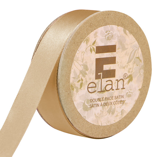 ELAN Double Face Satin Ribbon – 18 mm × 5 m – Light Beige