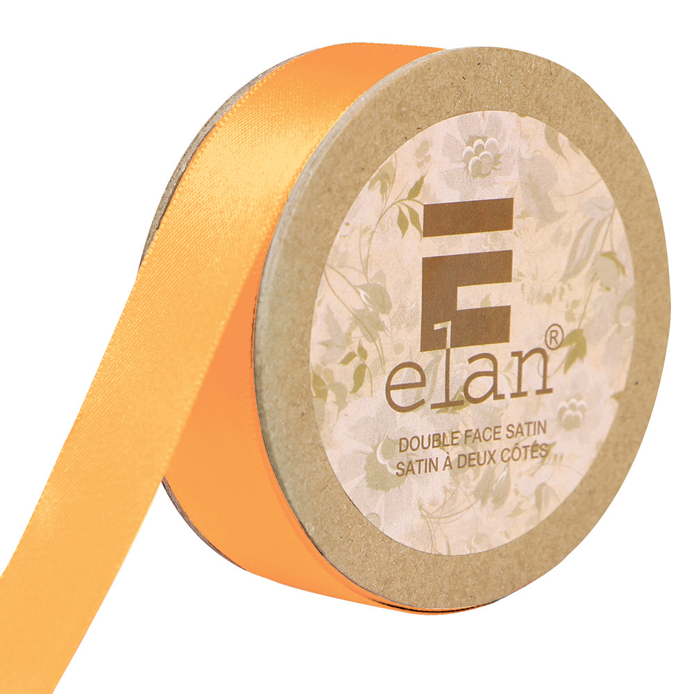 ELAN Double Face Satin Ribbon – 18 mm × 5 m – Light Orange