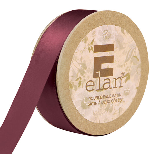 ELAN Double Face Satin Ribbon – 18 mm × 5 m – Wine