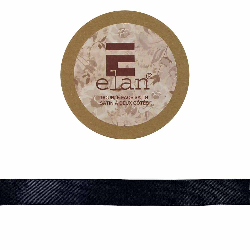 ELAN Double Face Satin Ribbon – 18 mm × 5 m – Black