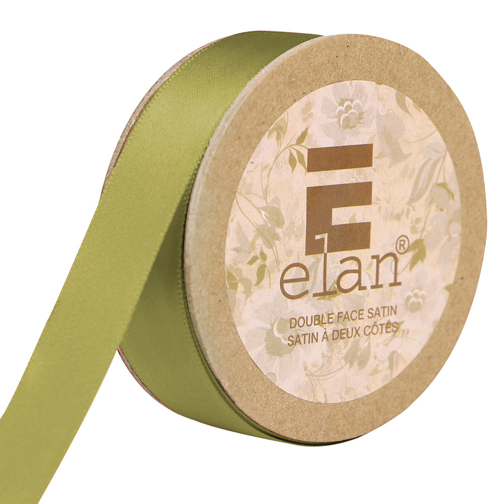 ELAN Double Face Satin Ribbon – 18 mm × 5 m – Moss Green