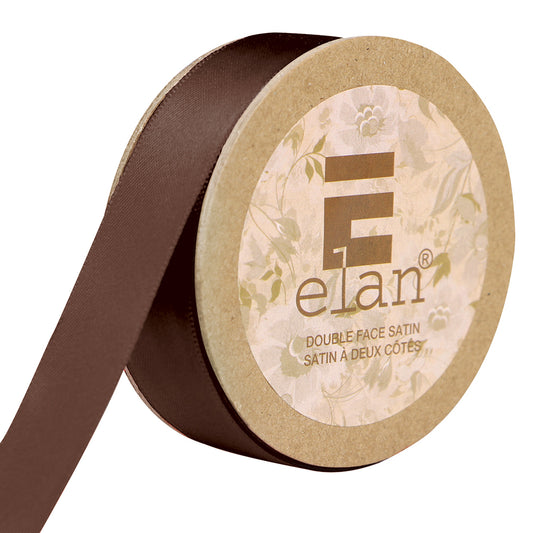ELAN Double Face Satin Ribbon 18mm x 5m - Brown