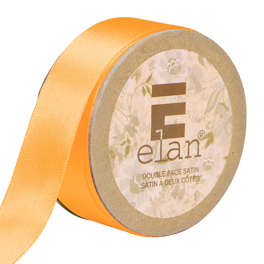 ELAN Double Face Satin Ribbon – 25 mm × 5 m – Light Orange