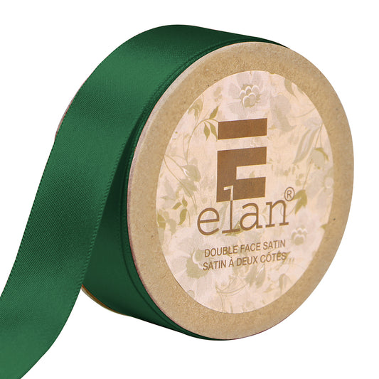 ELAN Double Face Satin Ribbon 25mm x 5m - Xmas Green