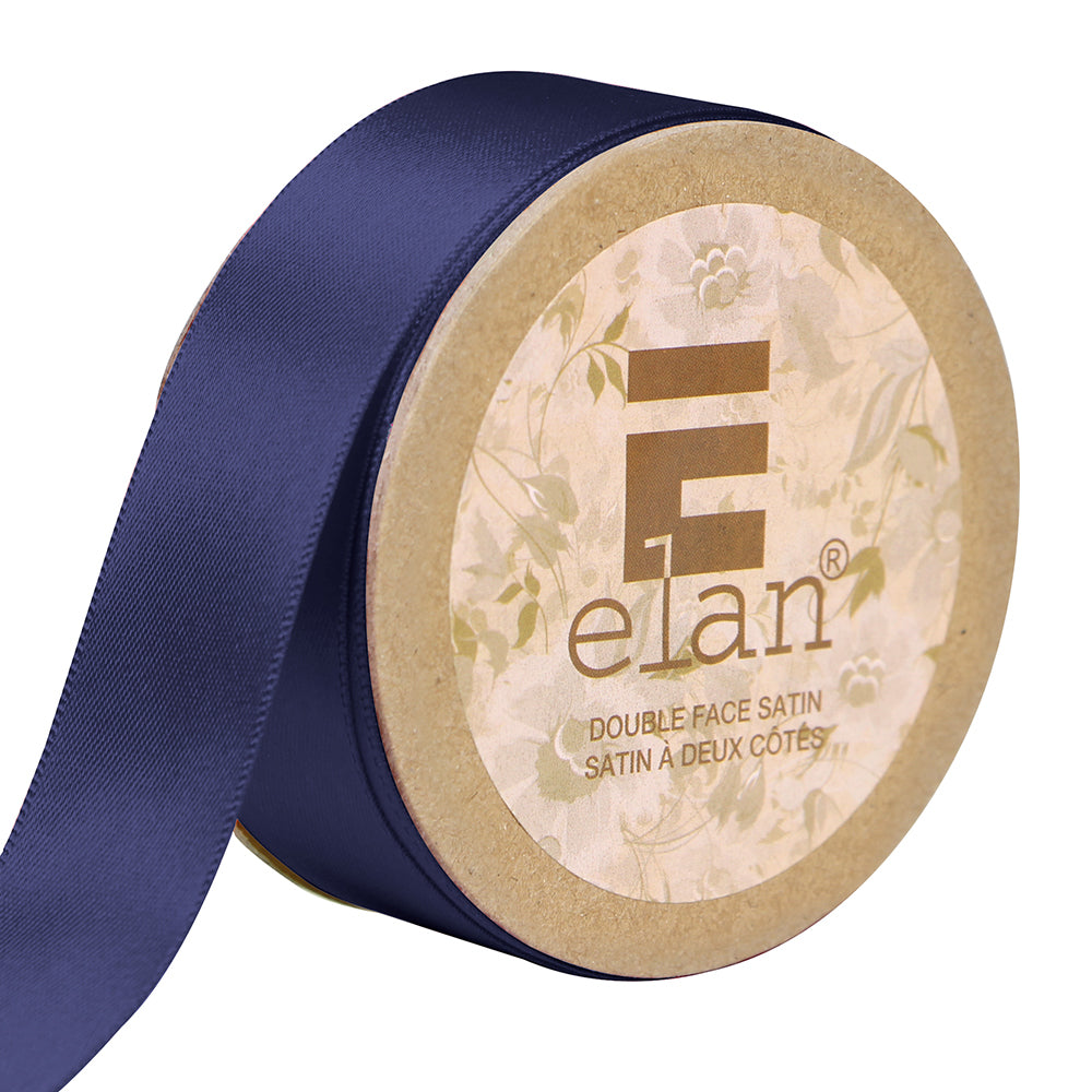 ELAN Double Face Satin Ribbon – 25 mm × 5 m – Navy
