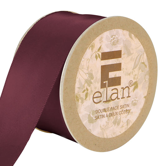 ELAN Double Face Satin Ribbon – 36 mm × 5 m – Wine