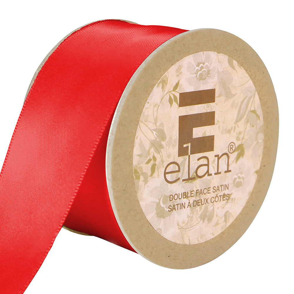 ELAN Double Face Satin Ribbon – 36 mm × 5 m – Red