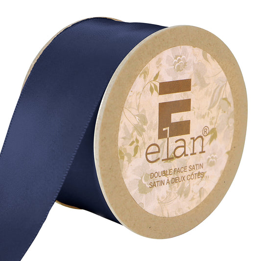 ELAN Double Face Satin Ribbon – 36 mm × 5 m – Navy