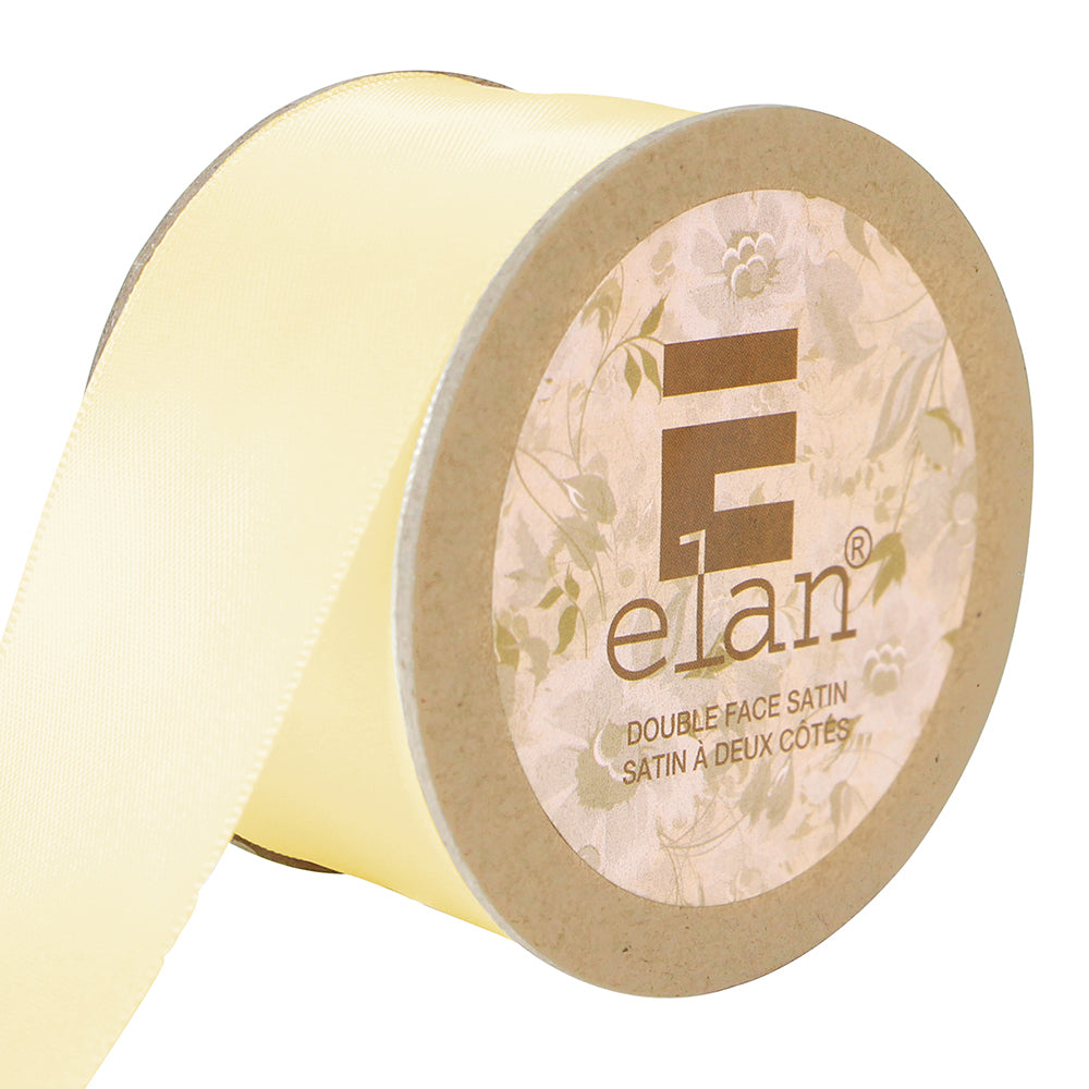 ELAN Double Face Satin Ribbon – 36 mm × 5 m – Baby Yellow