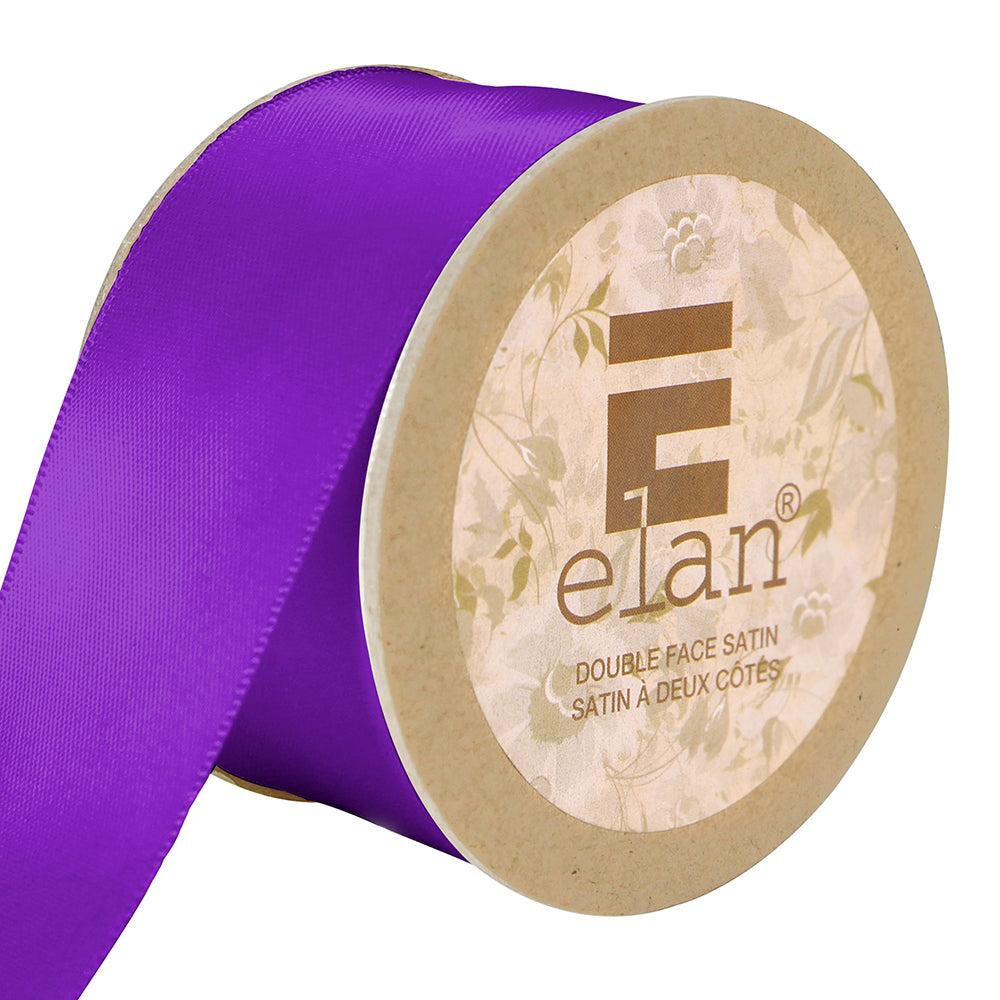 ELAN Double Face Satin Ribbon – 36 mm × 5 m – Purple