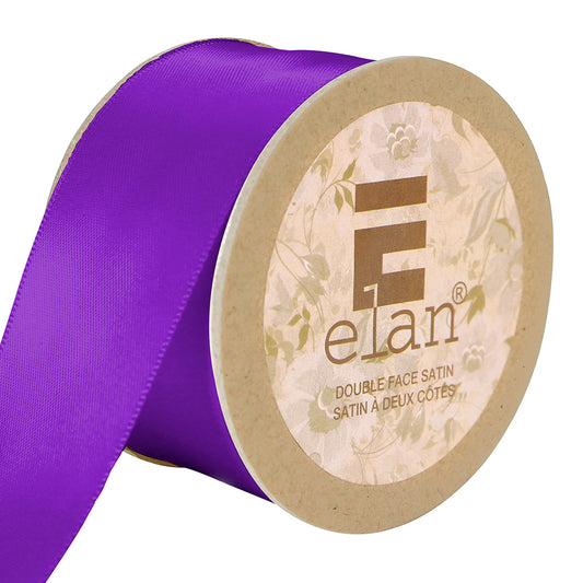 ELAN Double Face Satin Ribbon – 36 mm × 5 m – Purple