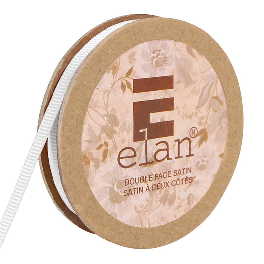ELAN Grosgrain Ribbon – 6 mm × 5 m – White