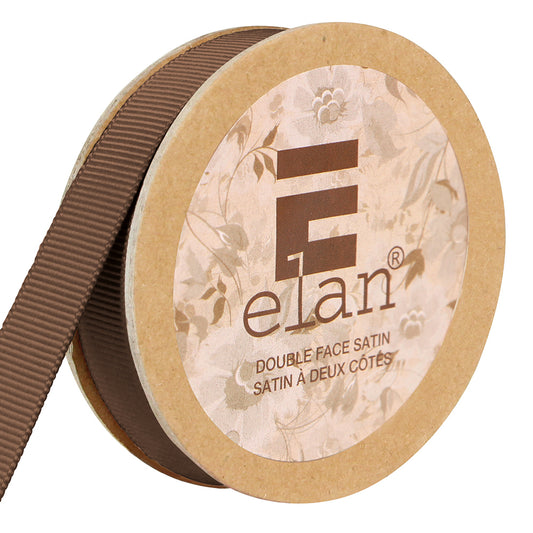ELAN Grosgrain Ribbon – 12 mm × 5 m – Dark Brown