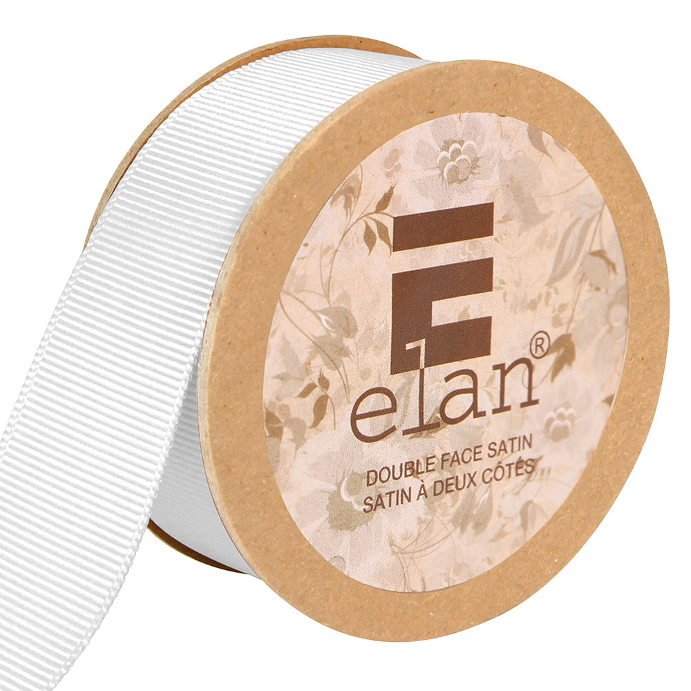 ELAN Grosgrain Ribbon 24mm x 5m - White