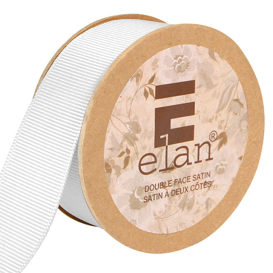 ELAN Grosgrain Ribbon 24mm x 5m - White