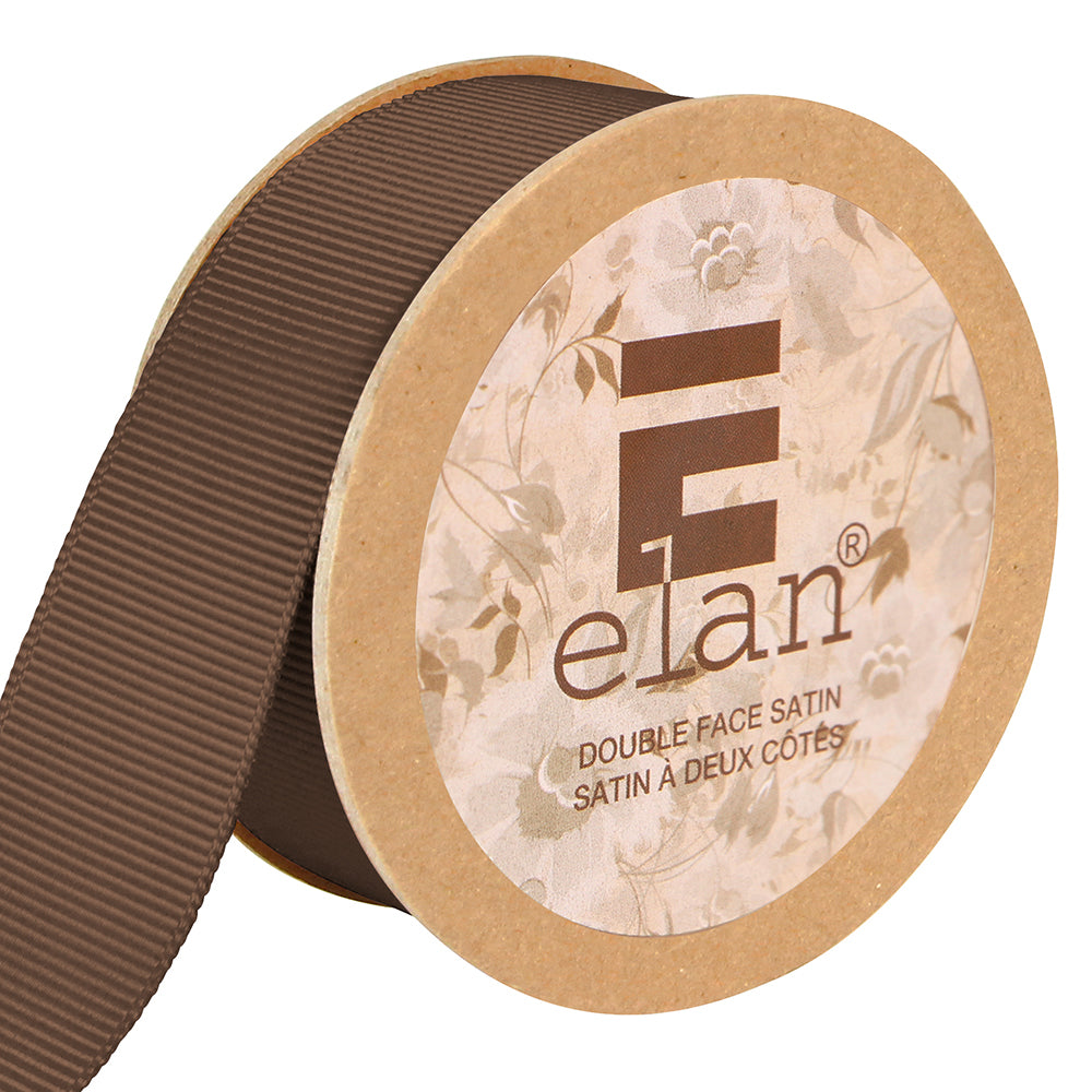ELAN Grosgrain Ribbon 24mm x 5m - Dark Brown