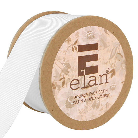 ELAN Grosgrain Ribbon 36mm x 5m - White