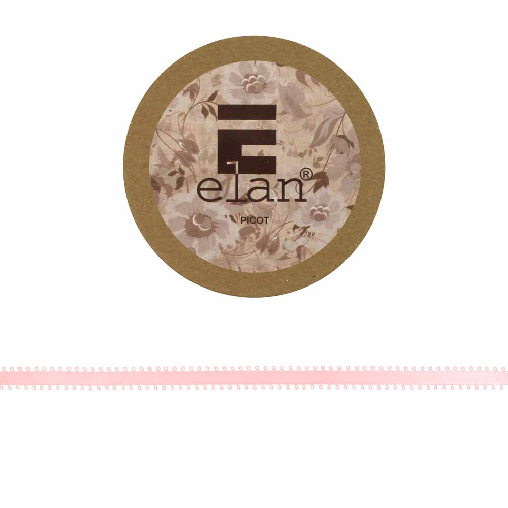 ELAN Picot Trim Ribbon 6mm x 5m - Baby Pink