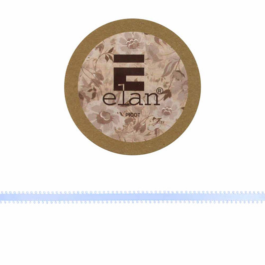 ELAN Picot Trim Ribbon 6mm x 5m - Sky Blue