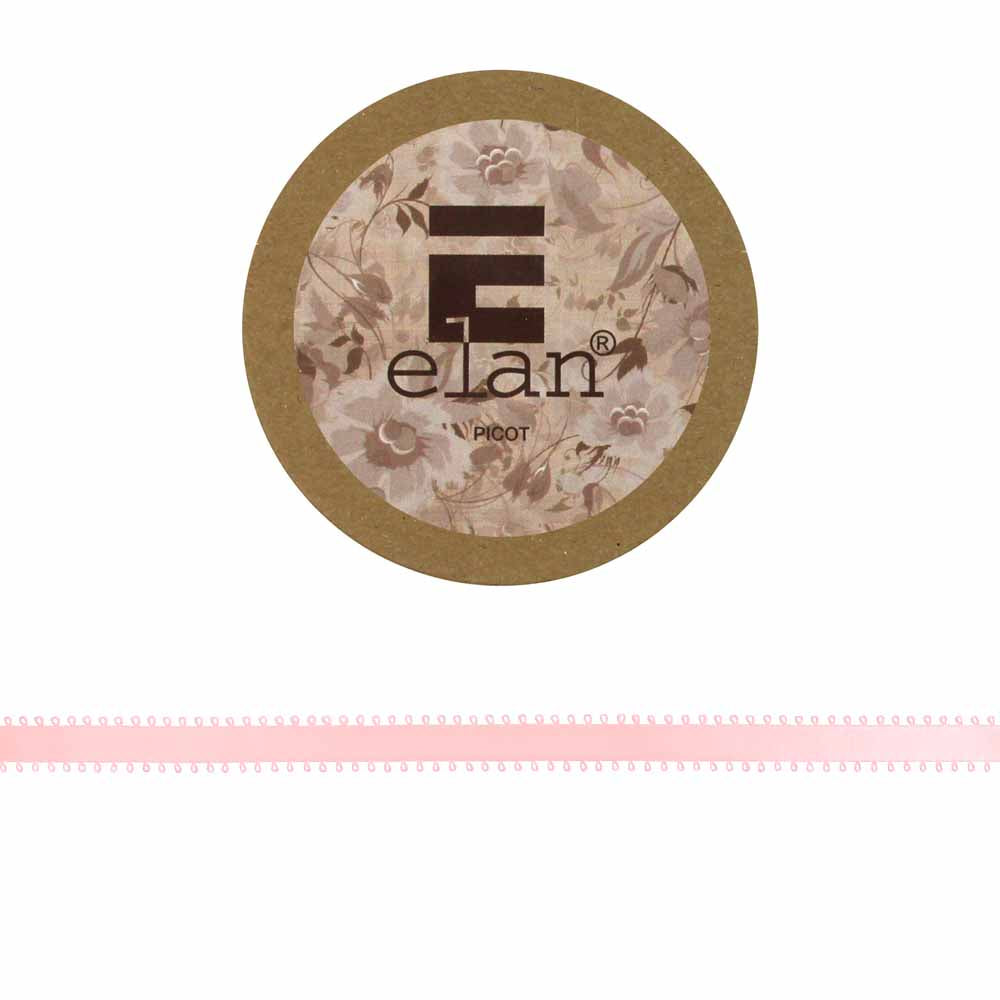 ELAN Picot Trim Ribbon 9mm x 5m - Baby Pink