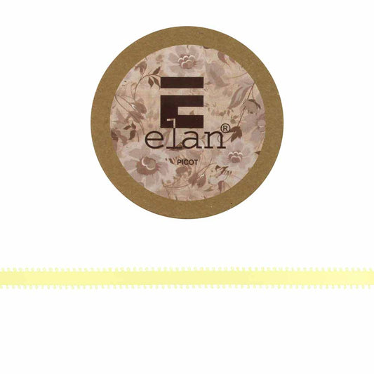 ELAN Picot Trim Ribbon 9mm x 5m - Baby Yellow