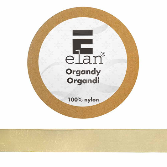 ELAN Organdy Ribbon 25mm x 5m - Gold