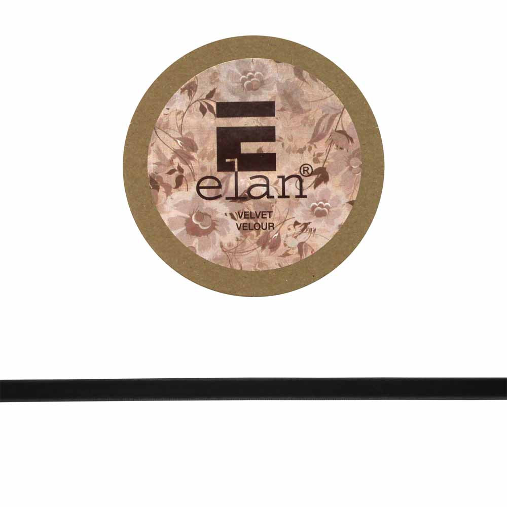 ELAN Velvet Ribbon 9mm x 2m - Black