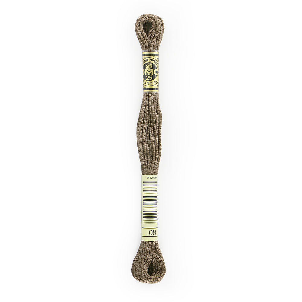 DMC 6-Strand Cotton Embroidery Floss 8m (8.7 yd) 08 Dark Driftwood