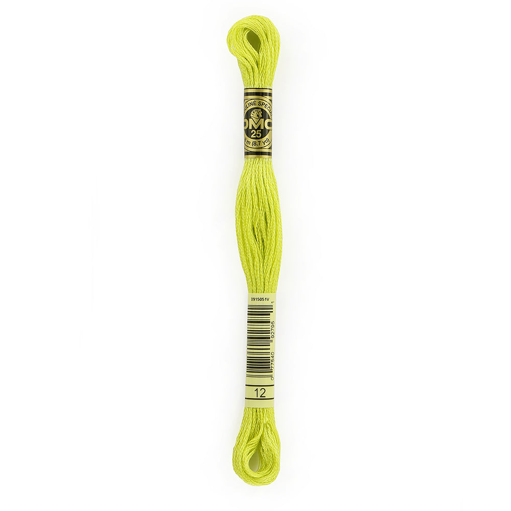 DMC 6-strand cotton embroidery floss, 12 Tender Green, 8 m (8.7 yd)